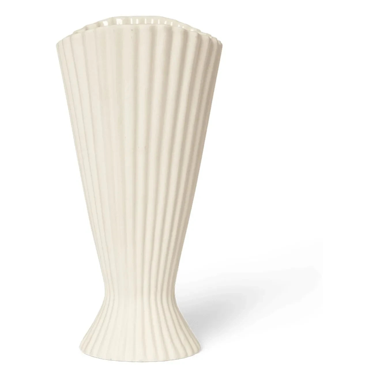 Ferm Living - Jarrón de gres con fuente | Blanco roto