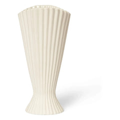 Ferm Living - Jarrón de gres con fuente | Blanco roto