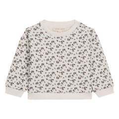 Louise Misha - Sudadera de algodón orgánico con estampado floral Rosalia | Crema