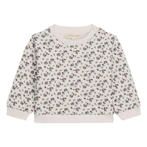 Louise Misha - Sudadera de algodón orgánico con estampado floral Rosalia | Crema