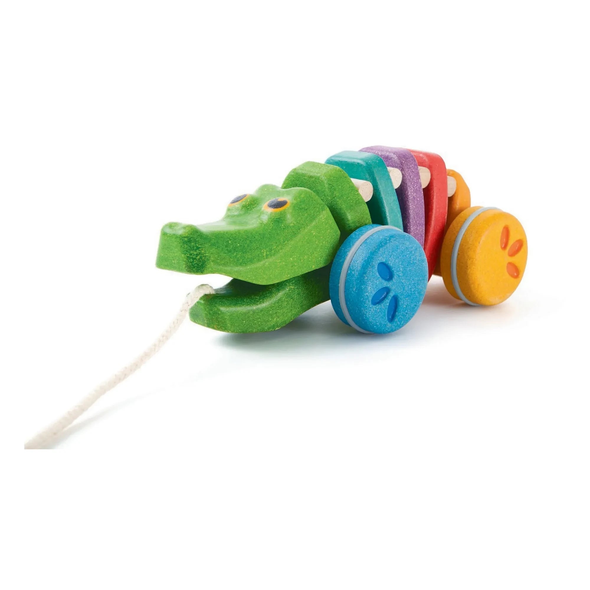 Plan Toys - Cocodrilo Arcoíris de Arrastre