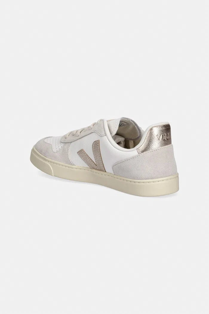 Zapatillas de cuero para niños Veja Small V-10 con cordones