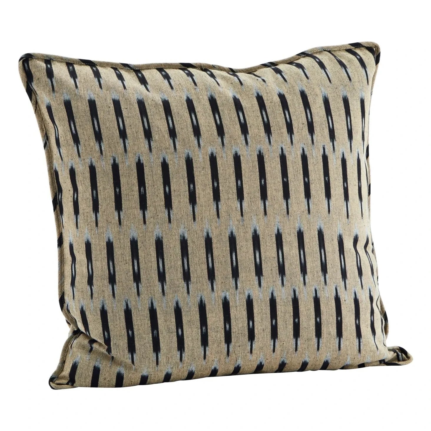 Madam Stoltz - Funda de cojín de tejido Ikat | Beige