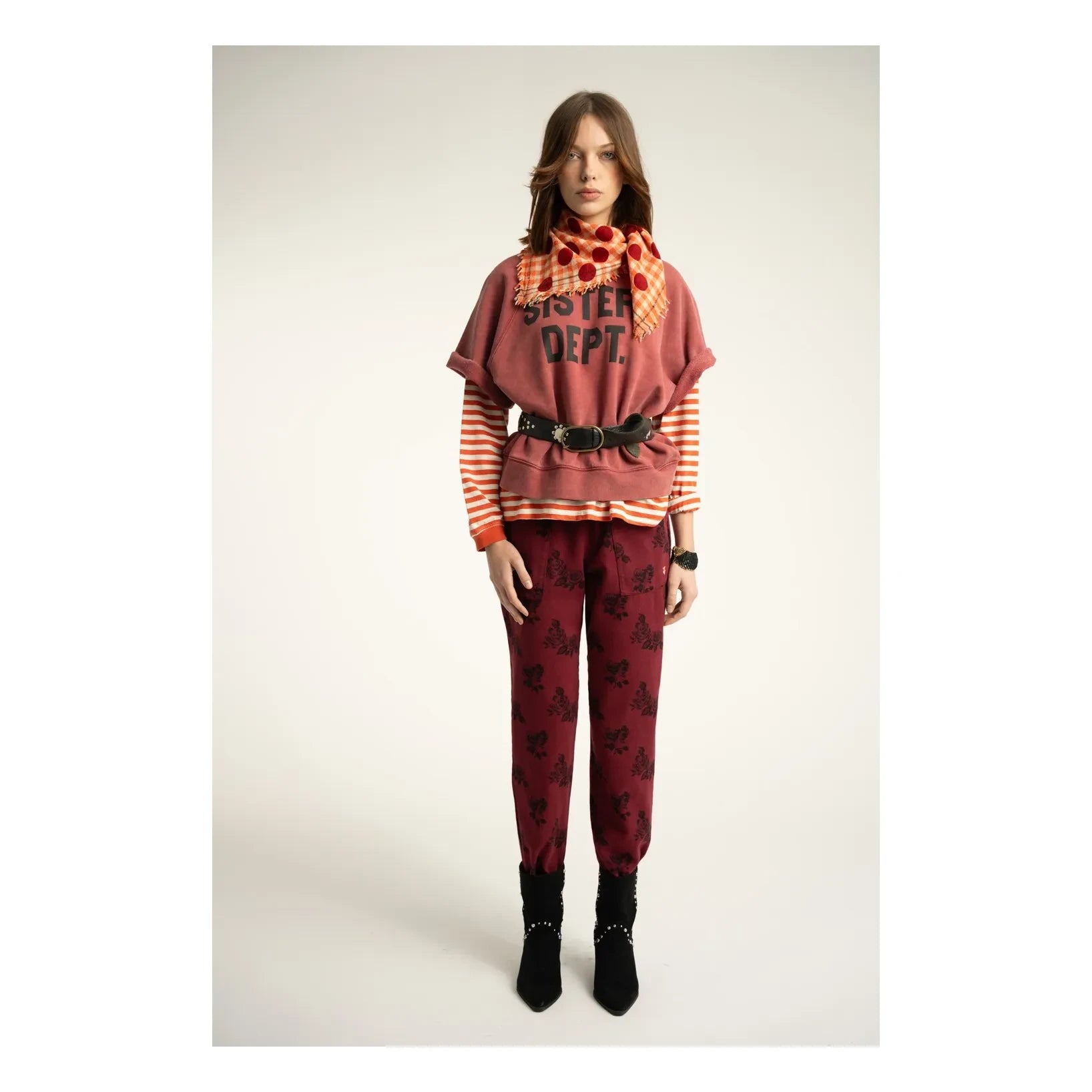 Sisters Department - Violette organik pamuk sweatshirt | Bordo