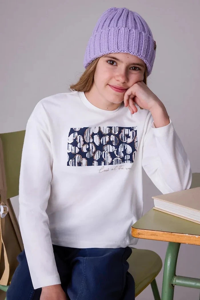 Blusa de algodón de manga larga Mayoral