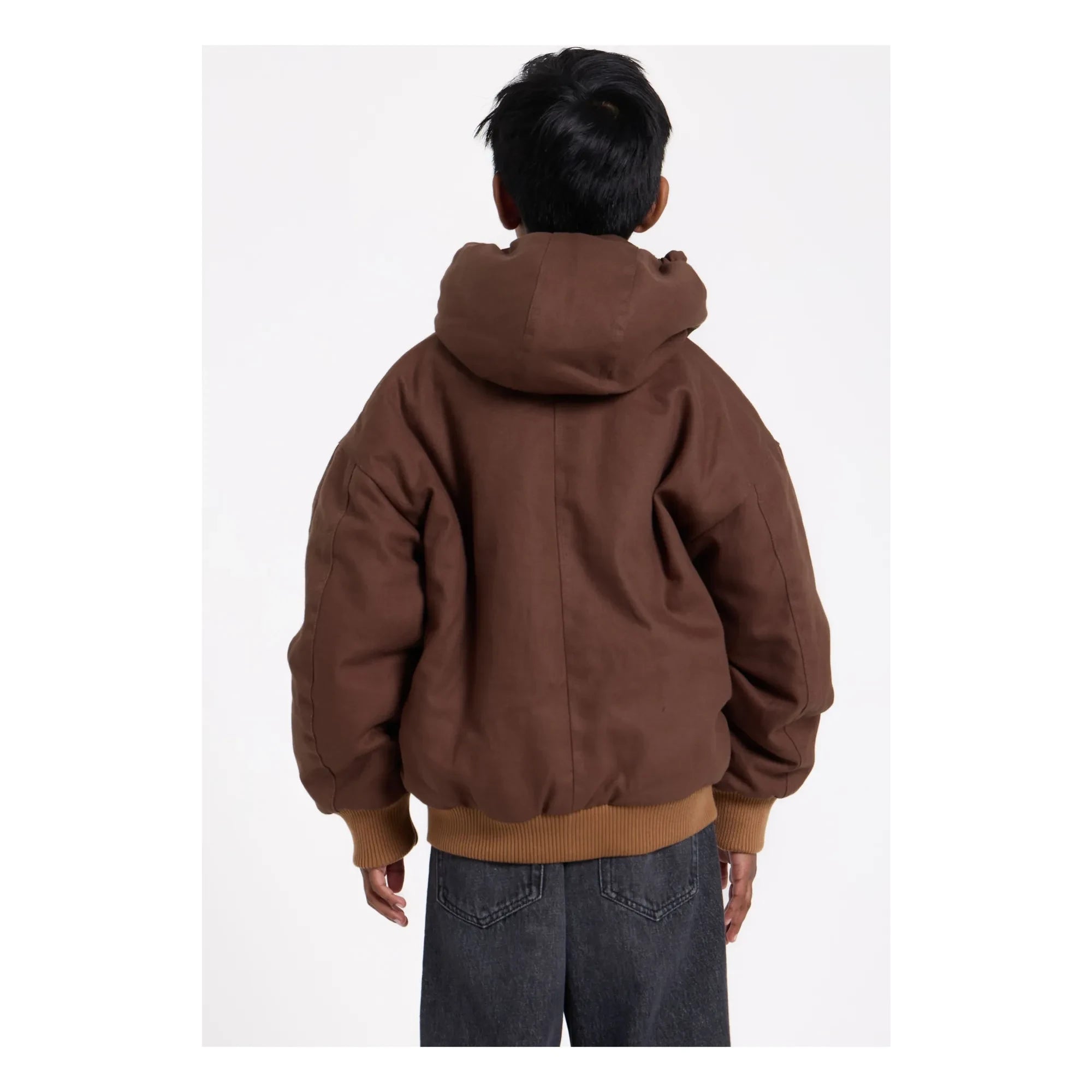 Hundred Pieces - Chaqueta con capucha mate | Marrón