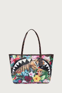 Sprayground - Orman Desenli Siyah Kadın Alışveriş Çantası 910T9391NSZ