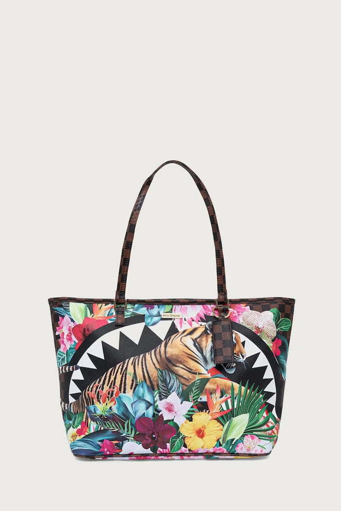 Sprayground - Orman Desenli Siyah Kadın Alışveriş Çantası 910T9391NSZ
