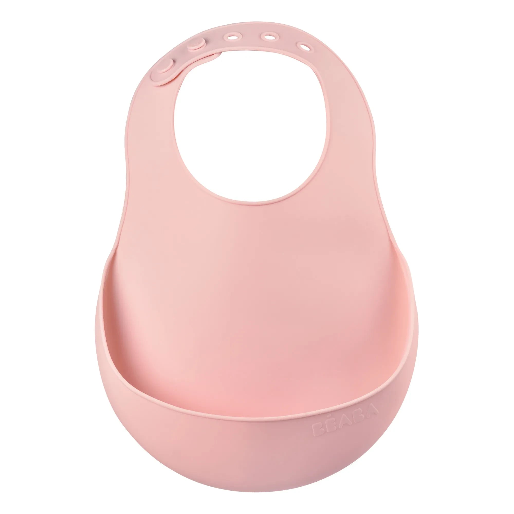 Béaba - Babero de silicona | Rosa pálido