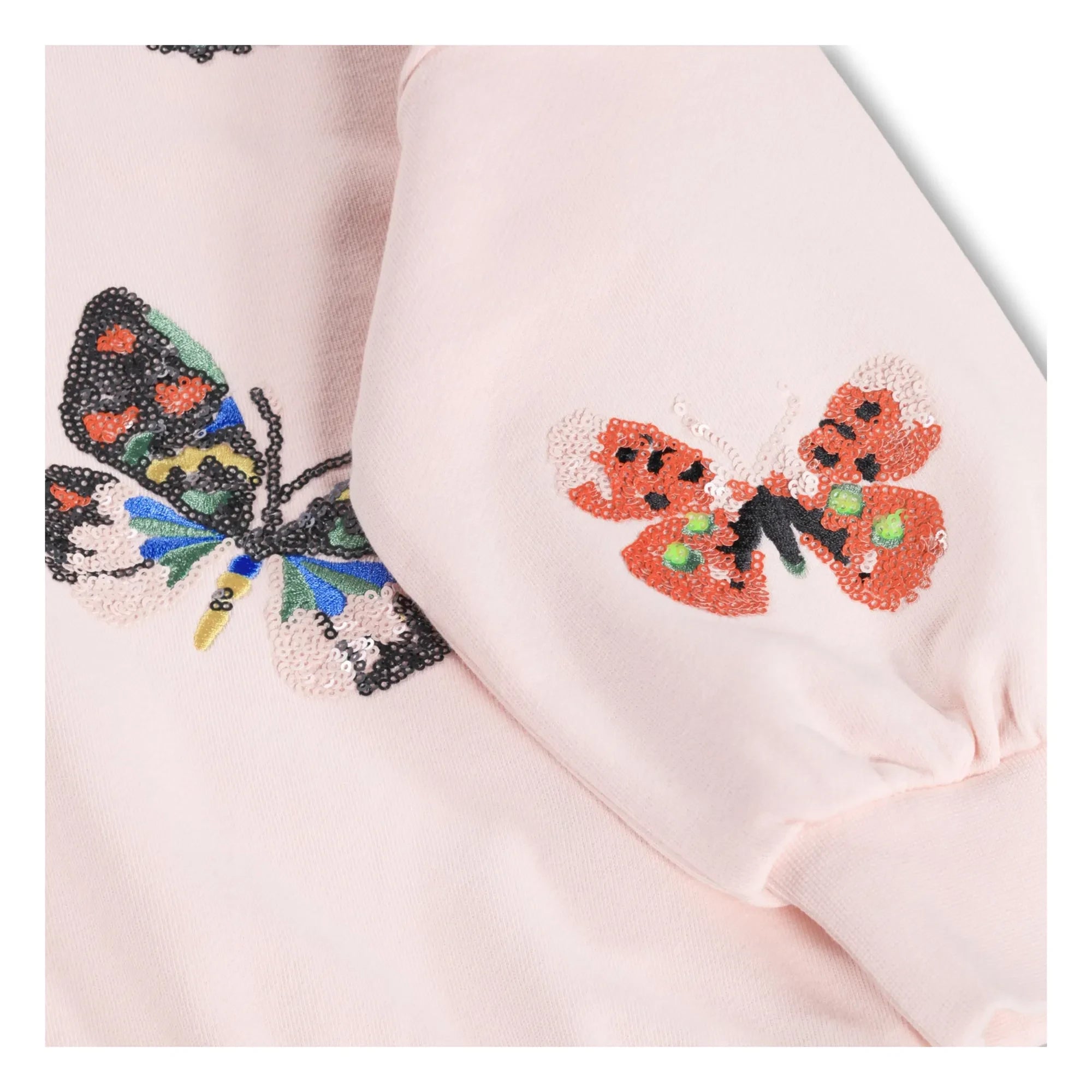 Molo - Sudadera Marika de algodón orgánico con mariposas | Rosa claro