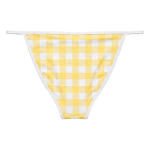 Mujer pequeña - Parte inferior de bikini Hilda Plaid | Amarillo