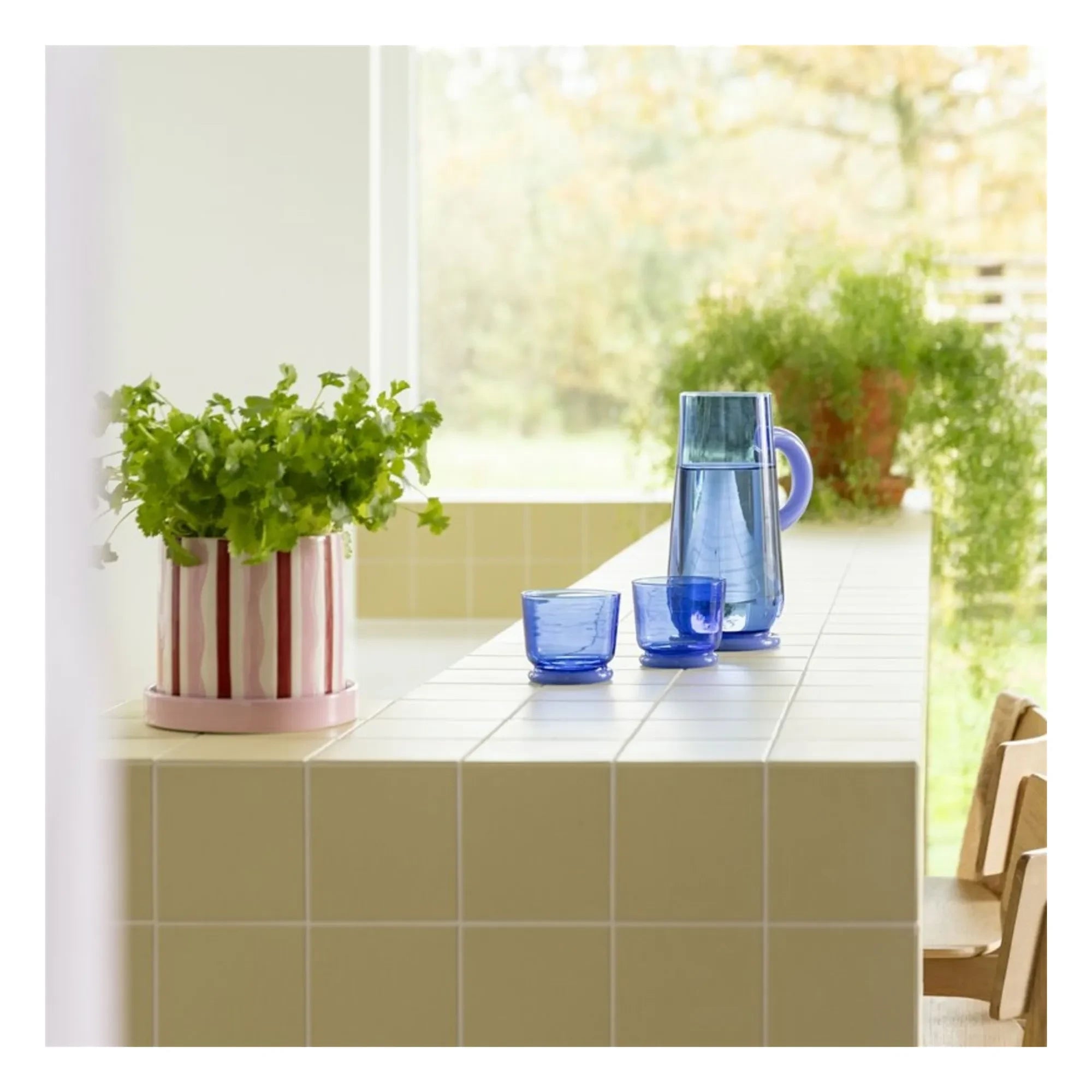 &Klevering - Vasos Dew - Juego de 2 | Azul