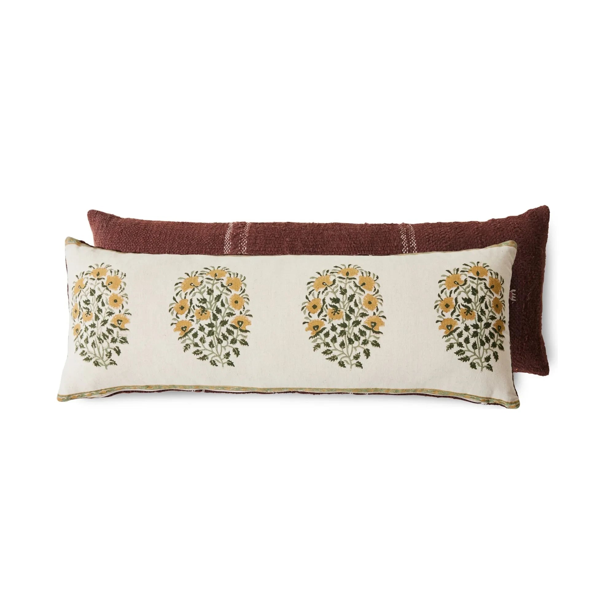 HKliving - Cojín con estampado de casa de campo | Crema