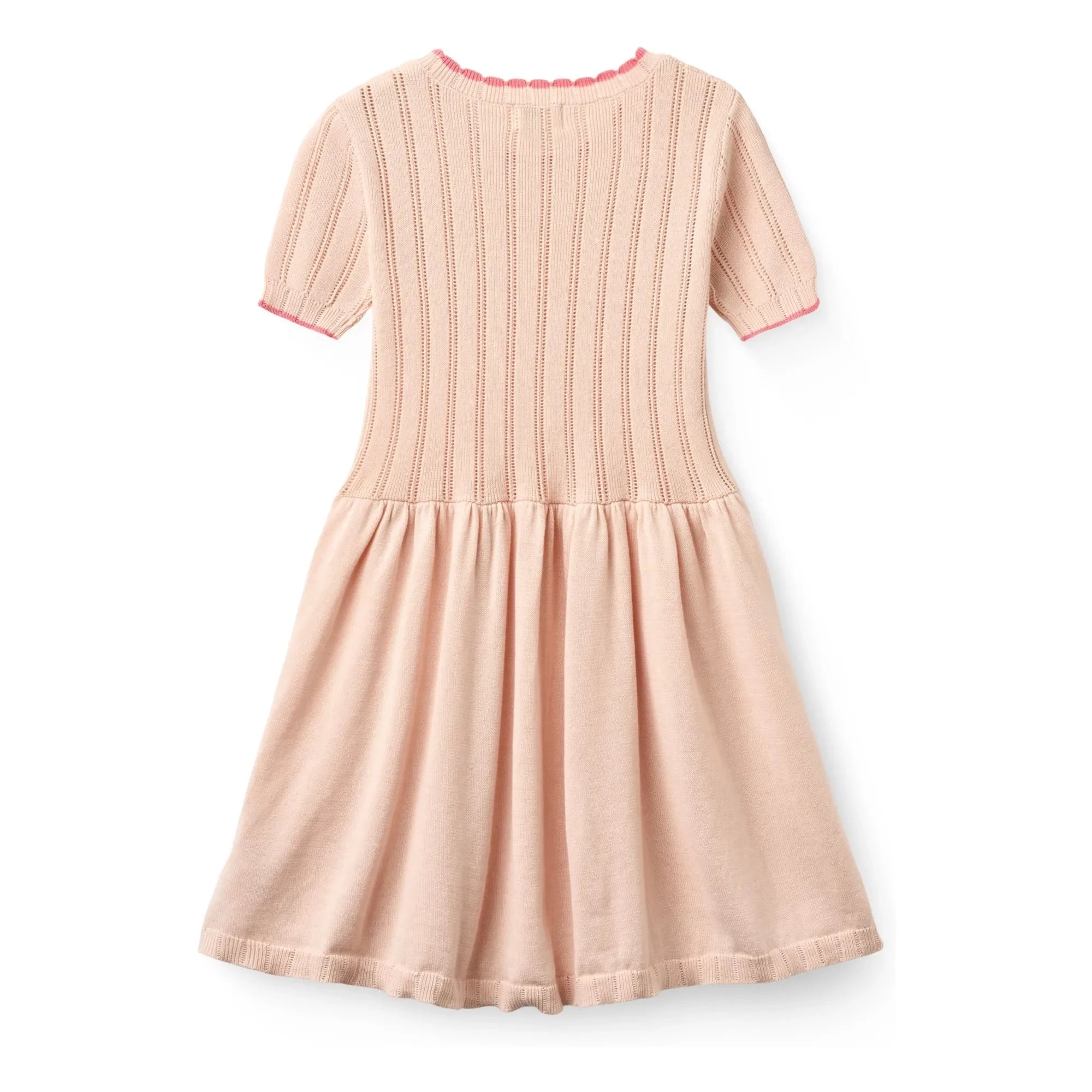 Copenhagen Colors - Vestido de malla de algodón orgánico Pointelle | Melocotón