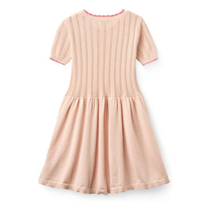 Copenhagen Colors - Vestido de malla de algodón orgánico Pointelle | Melocotón