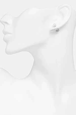 Pendientes de latón con circonitas AllSaints para mujer