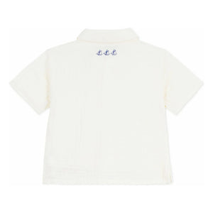 Petit Bateau - Camisa de gasa de algodón orgánico | Blanco