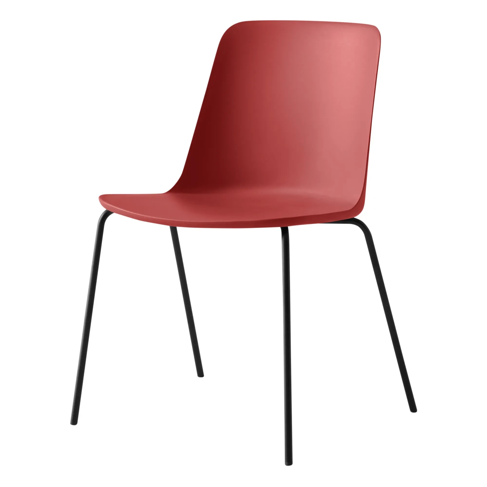 & Tradition - Silla Rely HW65, marco negro | Vermillion