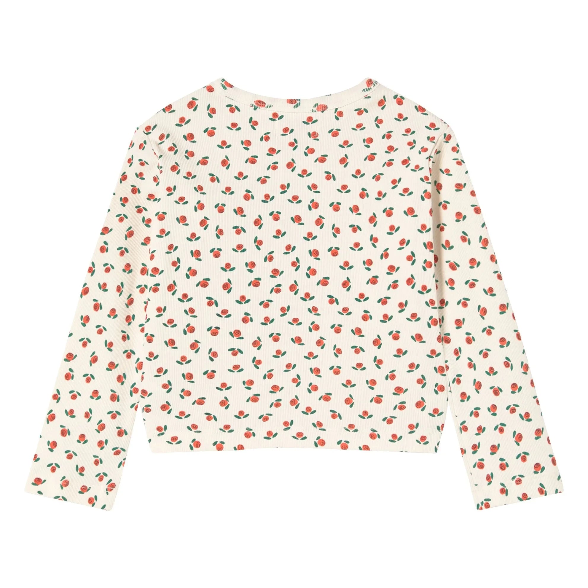 Tinycottons - Camiseta de tirantes acanalada Rosas de algodón orgánico | Blanco