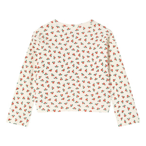 Tinycottons - Camiseta de tirantes acanalada Rosas de algodón orgánico | Blanco