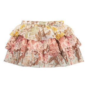 Zimmermann - Falda con volantes y estampado floral Daylight | Rosa pálido