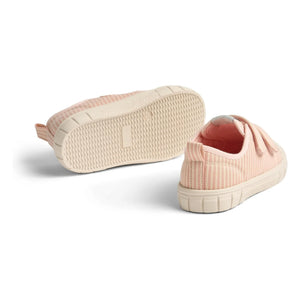 Trigo - Zapatillas con cordones a rayas Bobbie | Rosa empolvado