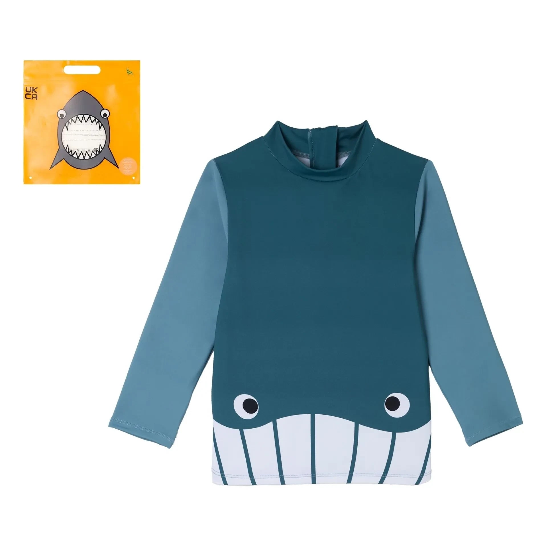 Stella McCartney Kids - Camiseta de protección UV Ballena | Azul