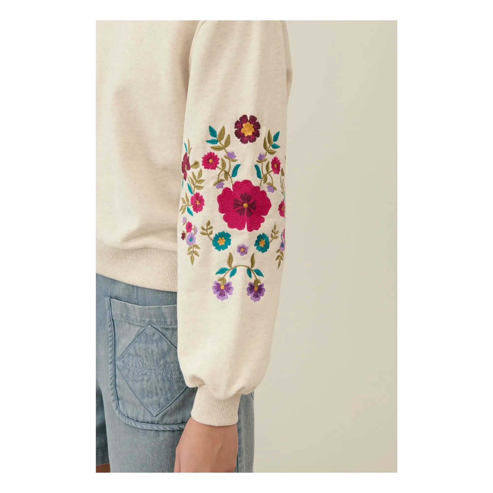 Louise Misha - Sudadera de algodón orgánico Judith - Colección de mujer | Crema