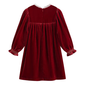 C'era Una Volta - Vestido fruncido de terciopelo | Rojo