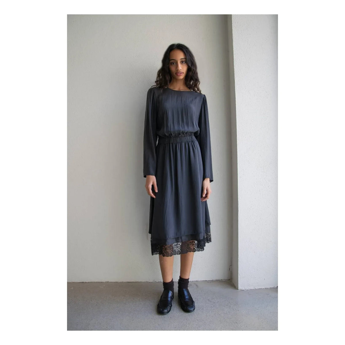 THEAVANT - Vestido de seda Coquette | Negro
