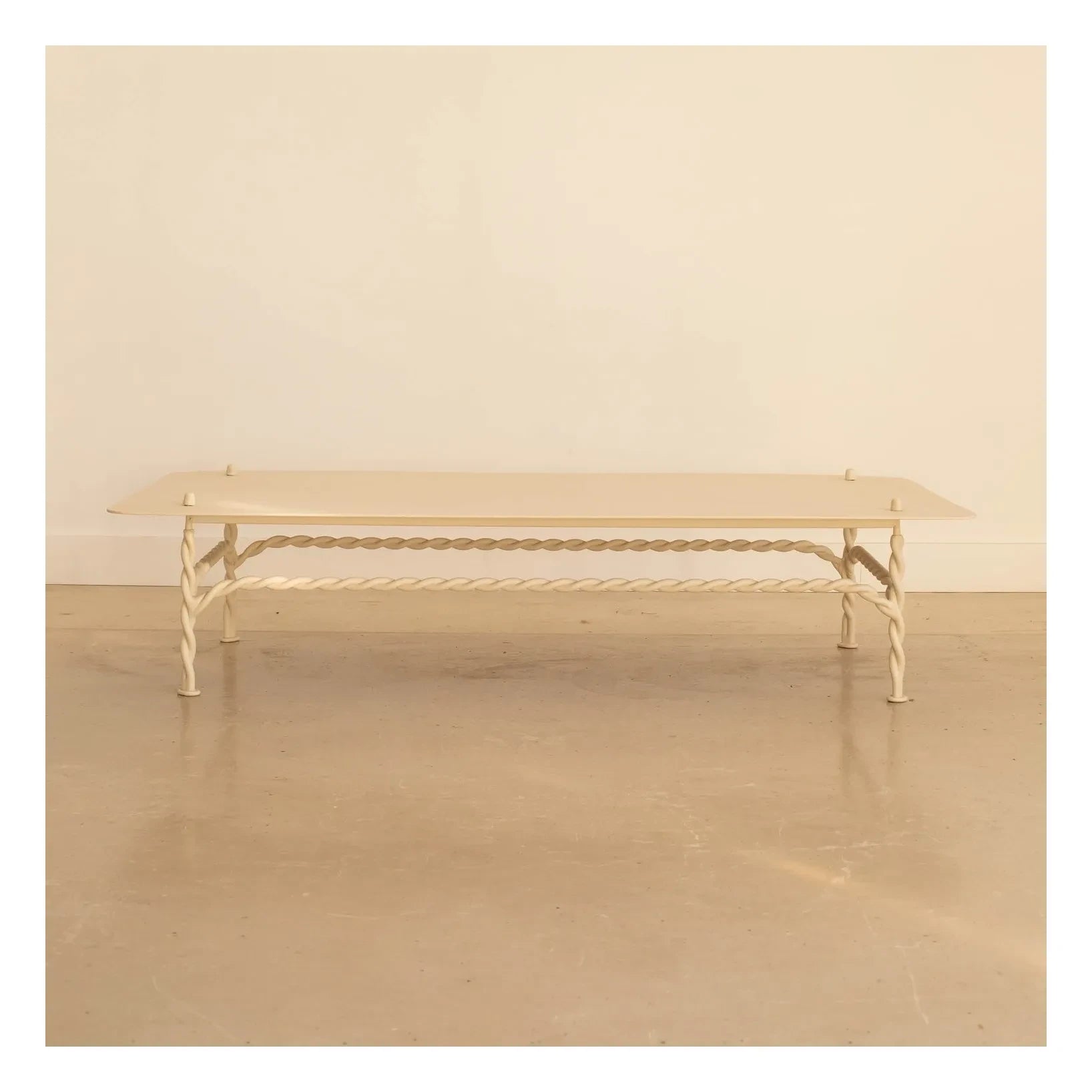 Honoré - Mesa auxiliar rectangular Torsade | Ecru