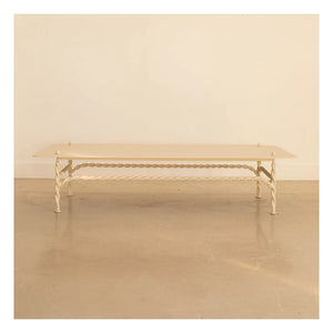 Honoré - Mesa auxiliar rectangular Torsade | Ecru