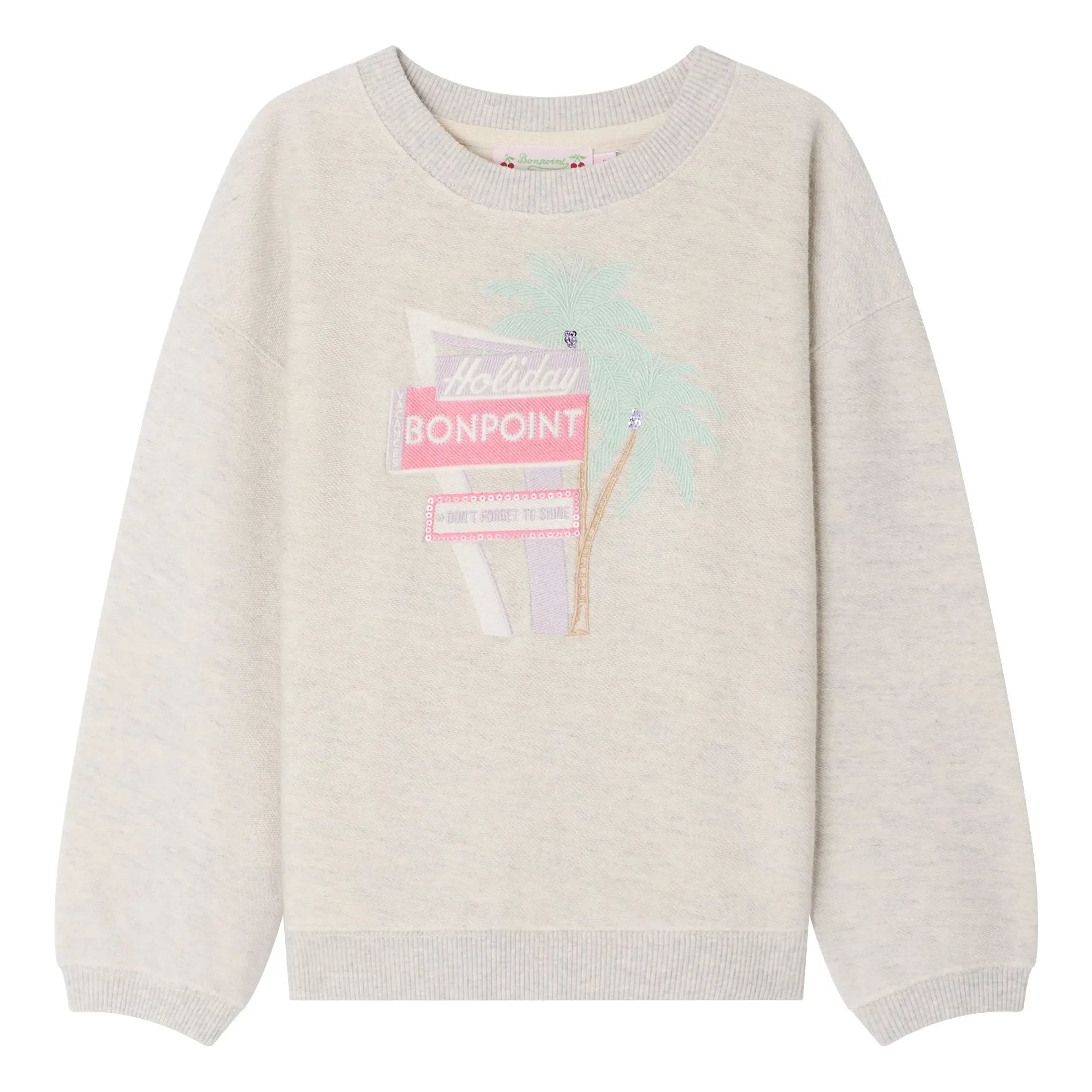 Bonpoint - Sudadera de algodón orgánico Tayla | Gris jaspeado