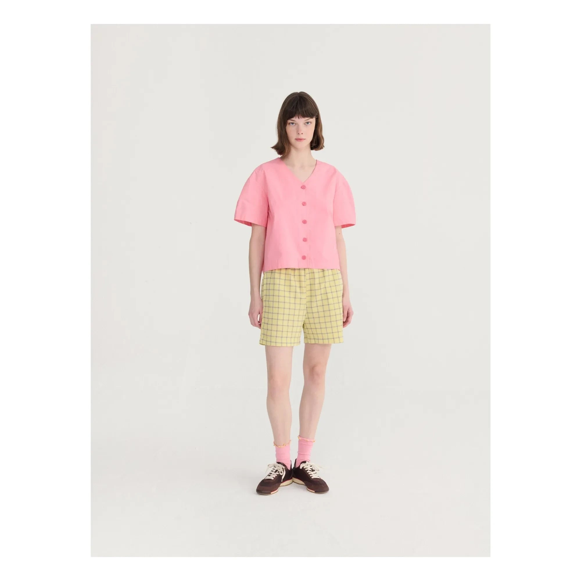 Bobo Choses - Spicy Window Shorts de algodón bambula | Amarillo
