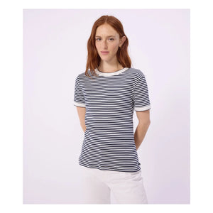 Petit Bateau - Camiseta icónica de rayas | Azul marino