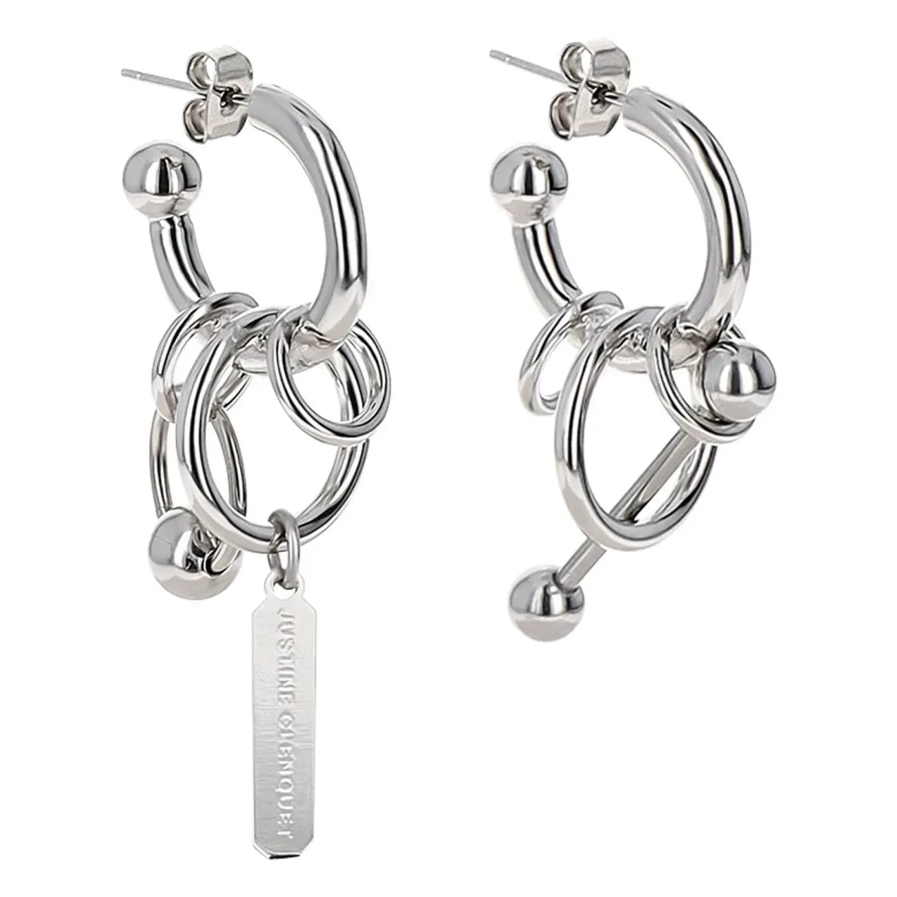 Justine Clenquet - Pendientes Joyce plateados