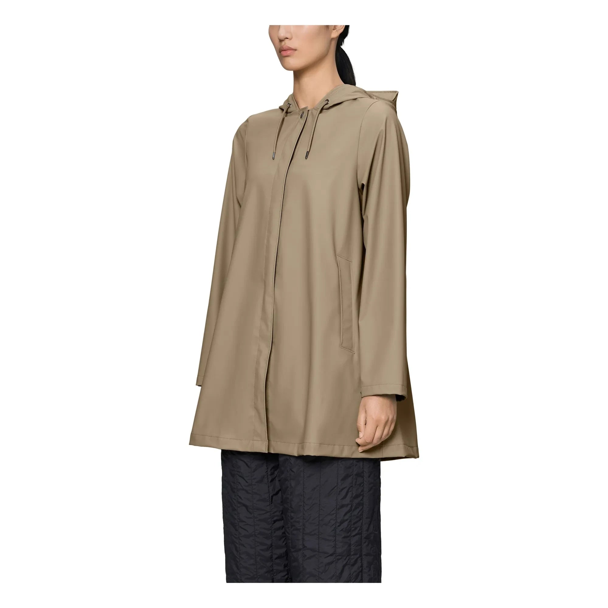 Rains - A-Line W3 Ceket | Koyu Bej