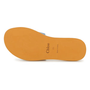 Chloé - Sandalias con logo | Gris azulado