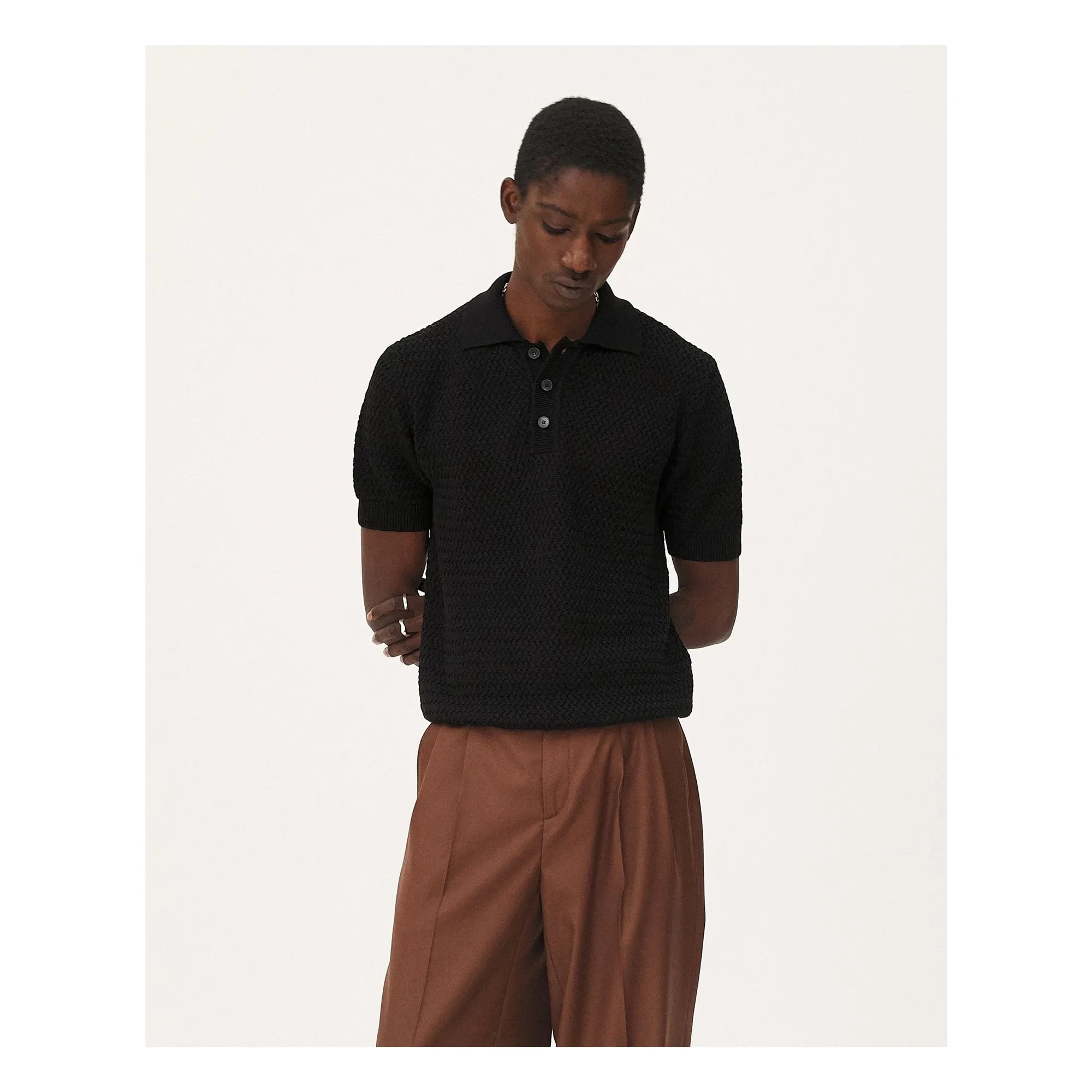 Noyoco - Polo de algodón orgánico Haring | Negro