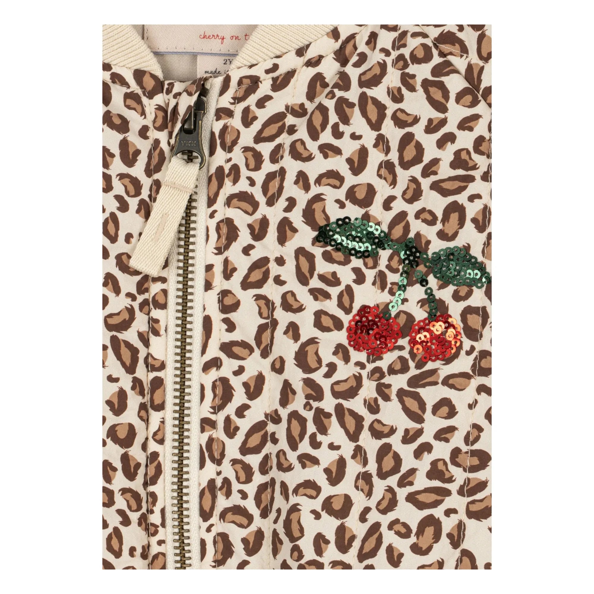 Konges Sløjd - Chaqueta Bomber con Lentejuelas Juno Leopard | Marrón
