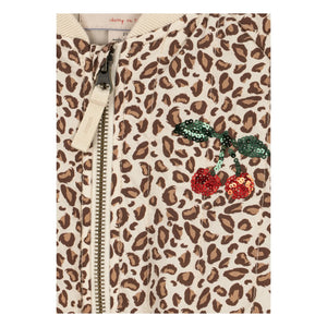 Konges Sløjd - Chaqueta Bomber con Lentejuelas Juno Leopard | Marrón