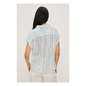 Rails - Blusa de rayas de la Toscana | Azul claro