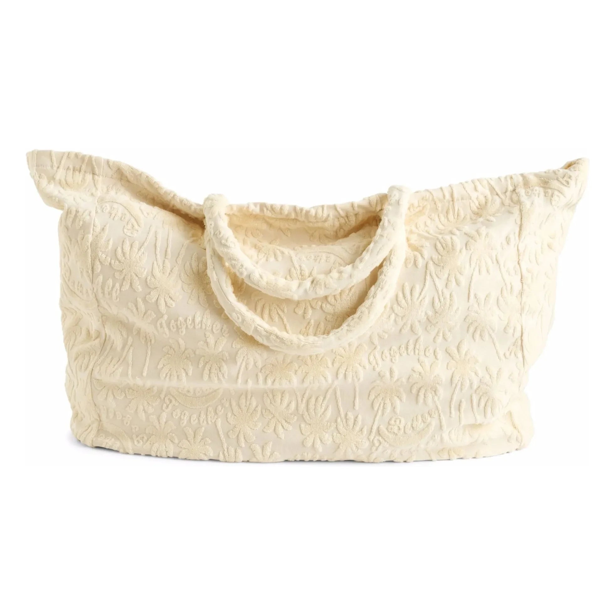 Molo - Bolso de playa de esponja con palmeras | Crudo
