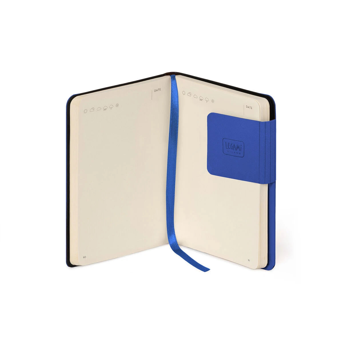 Legami - Cuaderno con Páginas en Blanco y Funda Suave Monocromática - Azul Ecléctico - Mi Cuaderno