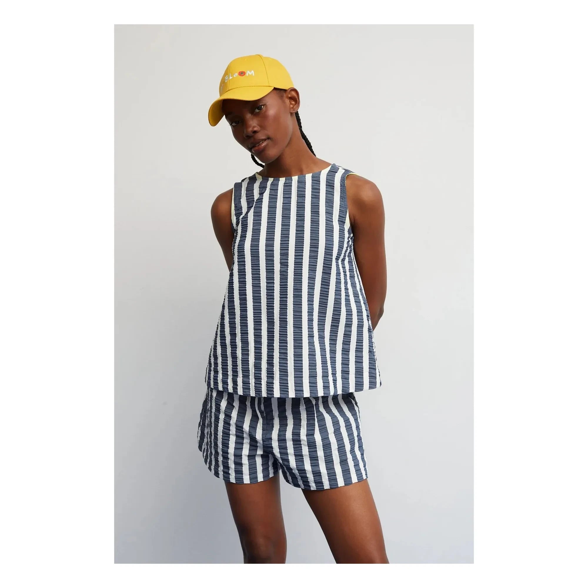 Dr Bloom - Blusa de rayas Fresco | Azul marino