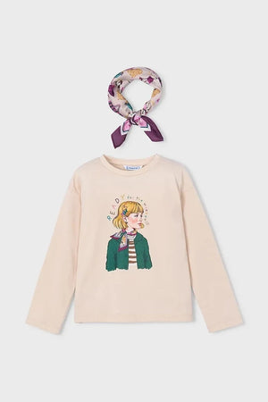 Blusa de algodón de manga larga para niños de Mayoral