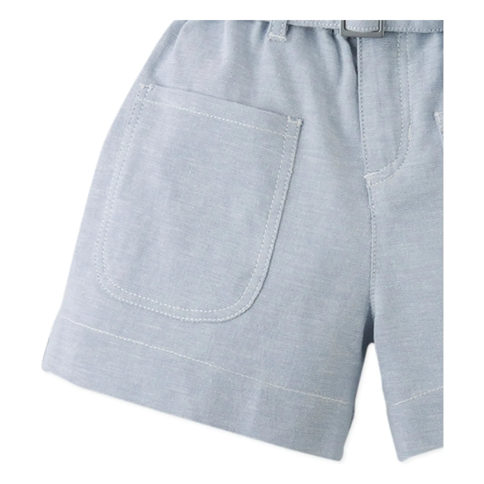 Gingersnaps - Shorts cortos con dobladillo fruncido Amara | Azul claro