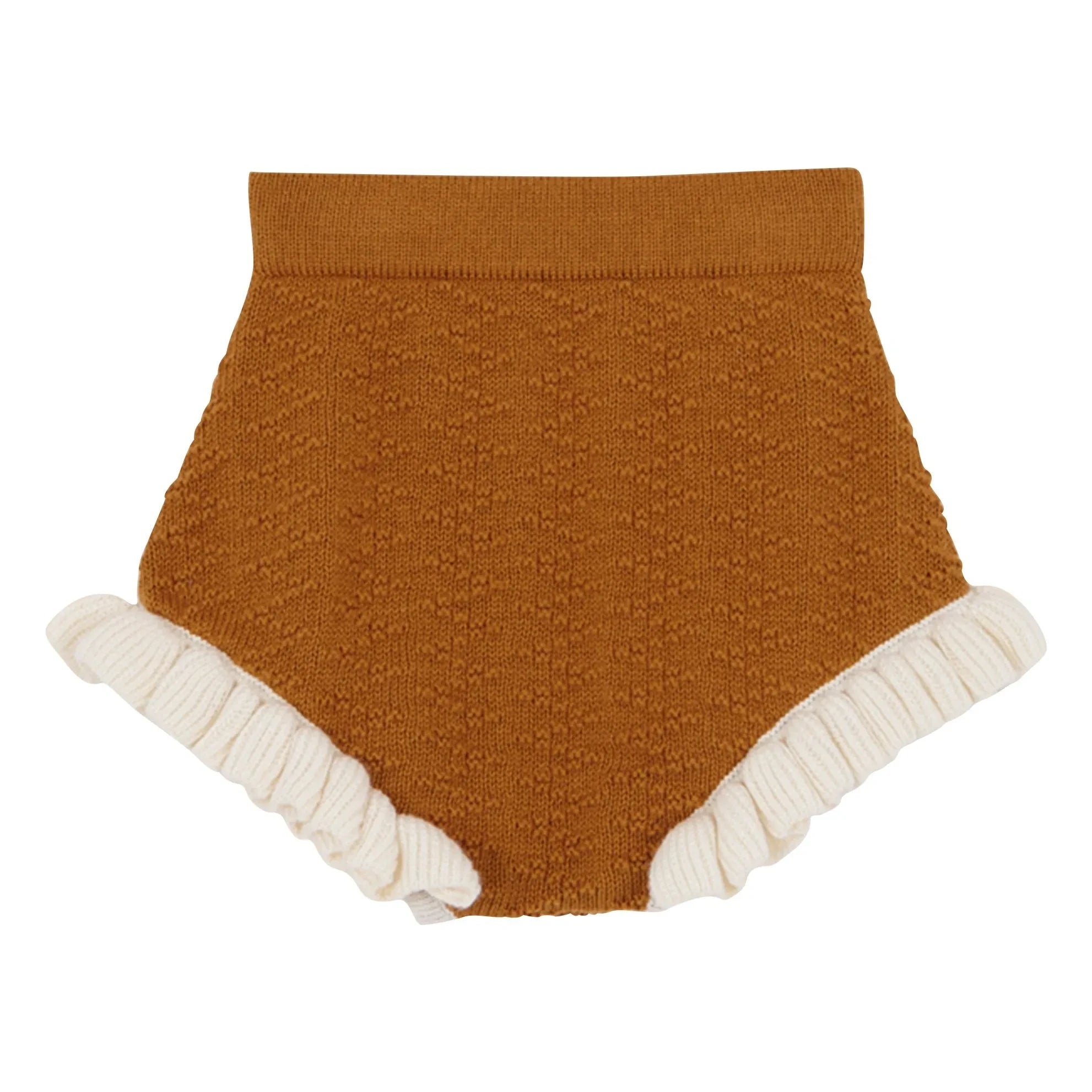 birinit - Shorts de volantes de punto fino | Caramelo