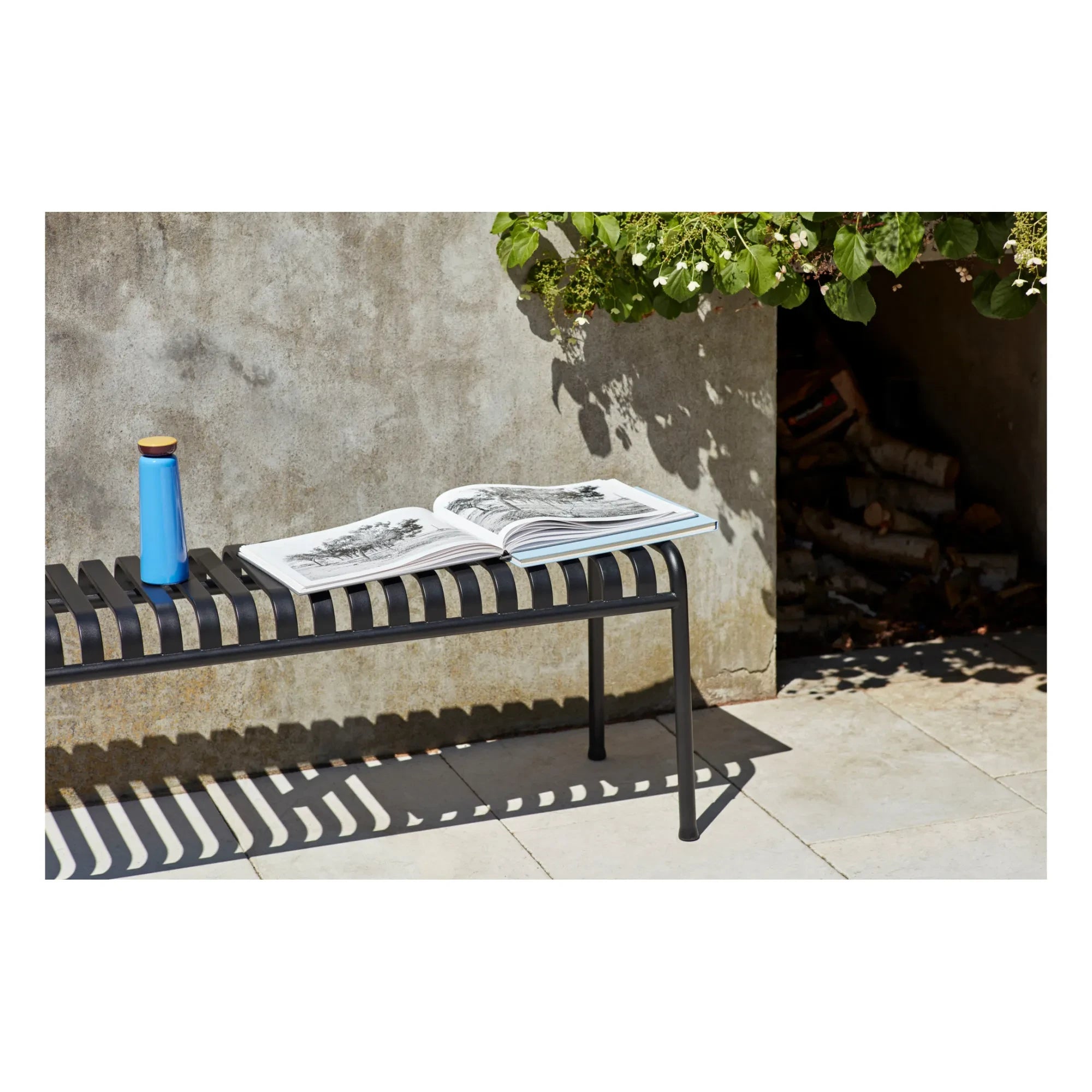 Hay - Diseño de banco Palissade Ronan y Erwan Bouroullec | Gris carbón