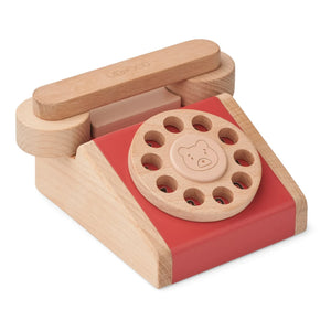 Liewood - Teléfono de madera clásico Selma | Rojo